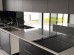 Custom made mirror toughened glass splashback