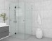 Frameless Shower Screen Corner Hinge Panel & Door & Return 2050H