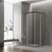 Semi Frameless Shower Screen Corner Entry with Double Sliding Doors 2000H Adjustable
