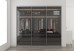 Slim Line Framed Sliding Wardrobe Doors Clear Glass Finish
