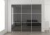 Fully Framed Sliding Wardrobe Doors Grey Mirror with Horizontal strips