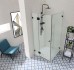Frameless Shower Screen Corner Hinge Panel & Door & Return 2000H pre-drilled holes glass