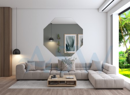 Custom Regular Octagon Mirror Cut to Size