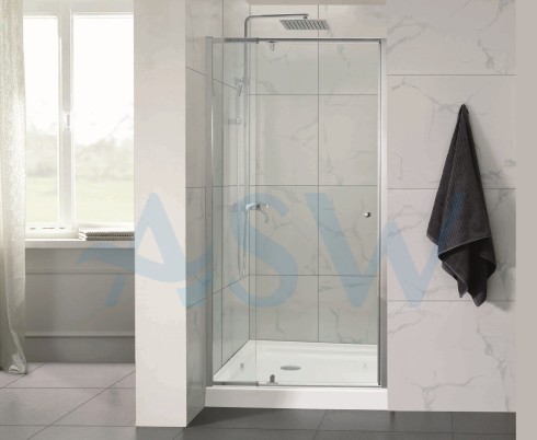 Semi Frameless Shower Screen wall to Wall With Pivot Door 2000H Adjustable