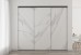 Frameless Sliding Wardrobe Doors Textured Marble