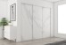 Slim Line Framed Sliding Wardrobe Doors Textured Marble Finish