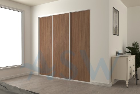 Fully Framed Sliding Wardrobe Doors Polytech Coloured MDF Finish