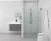 Frameless Shower Screen Wall to Wall Fixed Panel & Door hinged of wall 2050H