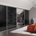 Fully Framed Sliding Wardrobe Doors Black Glass Finish