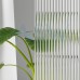 Frameless Shower Screen Fluted Radius Corner Fixed Free Standing Panel 2100H with brackets