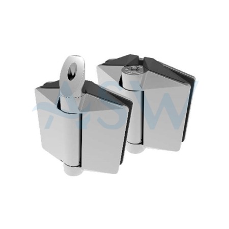 125 POLARIS Premium Glass to Glass Hinge set Soft Close