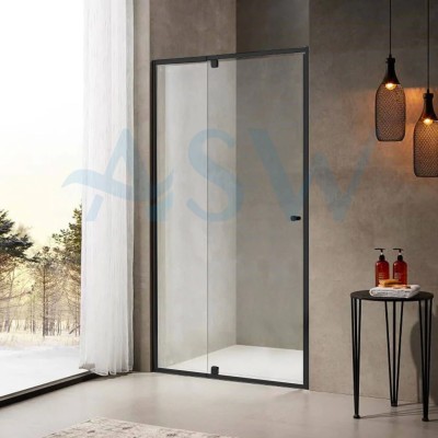 Semi Frameless Shower Screen Wall to Wall With Magnetic Pivot Door 1950H adjustable