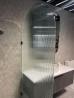 Frameless Shower Screen Fluted Glass Arched Fixed 2200H with Brackets