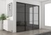 Fully Framed Sliding Wardrobe Doors Grey Mirror with Horizontal strips