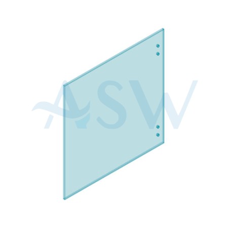 MASTER Hinge Panel 12mm Clear Toughened Glass 1200H