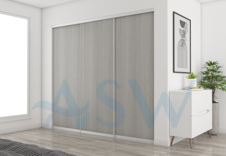 Slim Line Framed Sliding Wardrobe Doors Polytech coloured MDF
