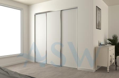 Fully Framed Sliding Wardrobe Doors Vinyl Finish