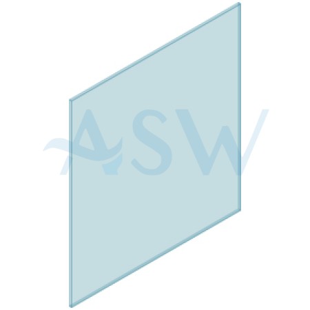Clearglaze Frameless Channel 12mm Toughened Glass Panel 1350H