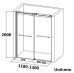 Frameless Shower Screen with Two By-Passing Sliding Doors 2000H