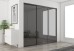 Slim Line Framed Sliding Wardrobe Doors Grey Mirror