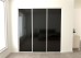 Fully Framed Sliding Wardrobe Doors Black Glass Finish