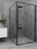 Semi Frameless Shower Screen Corner With Magnetic Pivot Door and Return 1950H adjustable