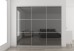 Slim Line Framed Sliding Wardrobe Doors Grey Mirror with horizontal strips