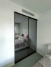 Slim Line Framed Sliding Wardrobe Doors Grey Mirror