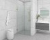 Frameless Shower Screen Wall to Wall Fixed Panel & Door hinged of wall 2000H pre-drilled glass