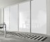 Slim Line Framed Sliding Wardrobe Doors Super White Glass