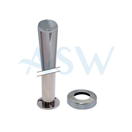 HEAVY DUTY 50mm Round Set Post W/ Base Plate 1300H