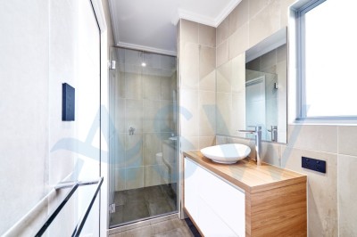 Frameless Shower Screen Wall to Wall Door hinged of wall 2050H