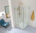 Frameless Shower Screen Corner Hinge Panel & Door & Return 2000H pre-drilled holes glass
