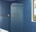 Ultra Clear Screen Fluted Glass 2050H with Left Radius Corner 200mm