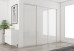 Slim Line Framed Sliding Wardrobe Doors Super White Glass