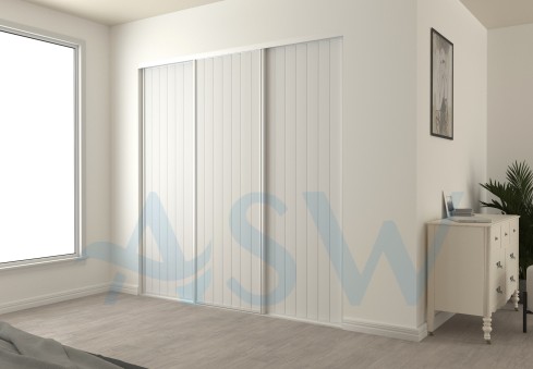 Fully Framed Sliding Wardrobe Unpainted Doors VJ Routed MDF