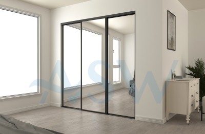 Fully Framed Sliding Wardrobe Doors Mirror Finish