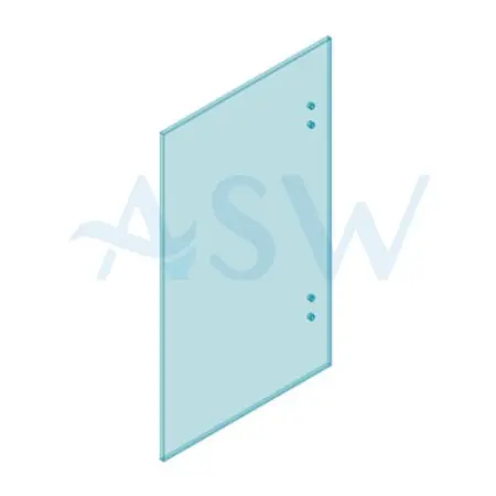 MASTER Clearglaze Frameless Hinge Panel 12mm Clear Toughened Channel Glass