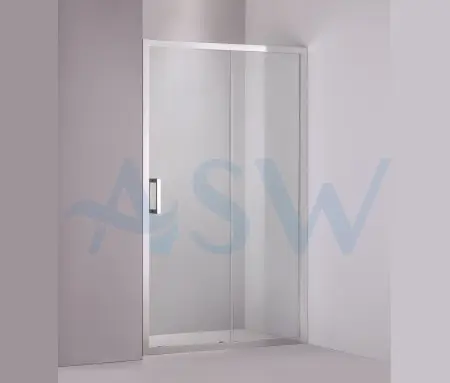 Semi Frameless Shower Screen Wall to Wall with Sliding Door 2000H Adjustable