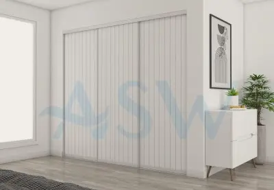 Slim Line Framed Sliding Wardrobe Unpainted Doors VJ
