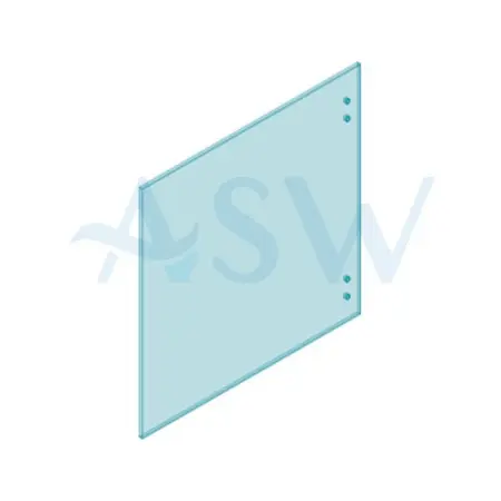 MASTER Hinge Panel 12mm Clear Toughened Glass 1200H