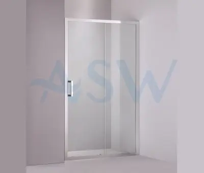 Semi Frameless Shower Screen Wall to Wall with Sliding Door 2000H Adjustable