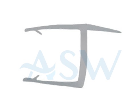 PVC Hinge Gap Seal 2100mm long to suit 10mm glass