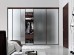 Slim Line Framed Sliding Wardrobe Doors Translucent Frosted Glass