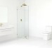 Frameless Shower Screen Fixed Free Standing Panel 2050H no holes glass