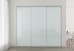 Frameless Sliding Wardrobe Doors Greenish White Glass Finish