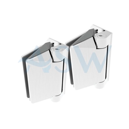125 POLARIS Premium Wall or Post to Glass Gate Hinge Set Soft Close