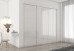 Frameless Sliding Wardrobe Doors Super white Glass With Horizontal Strips