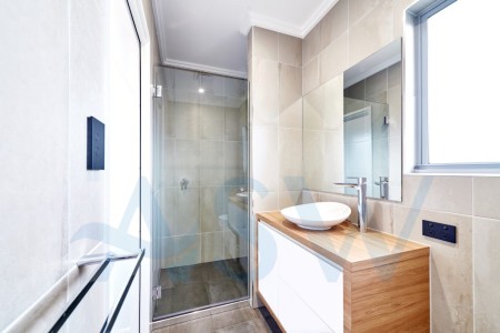 Frameless Shower Screen Wall to Wall Door hinged of wall 2050H