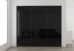 Slim Line Framed Sliding Wardrobe Doors Black Glass Finish